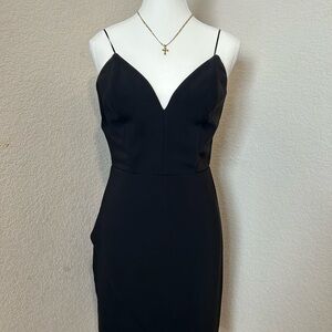 Amanda Uprichard Black Sweetheart Sheath Dress